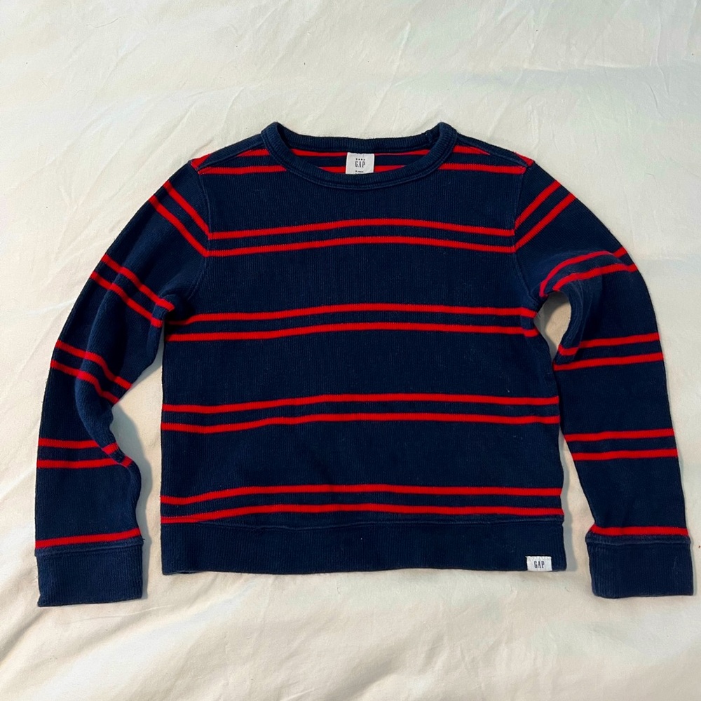 Gap kids red and navy striped sweater - size 5